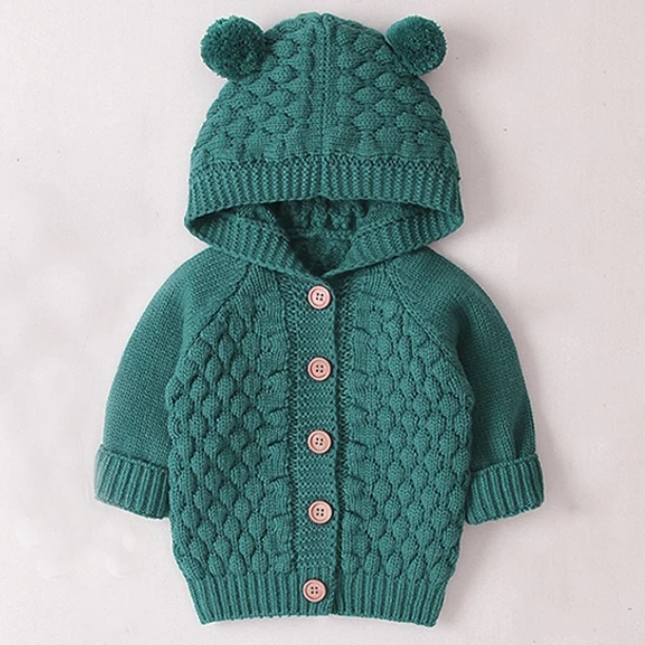 Sakhi Baby Sweater Hoodie Rajut Anak bayi Perempun usia 1 Tahun