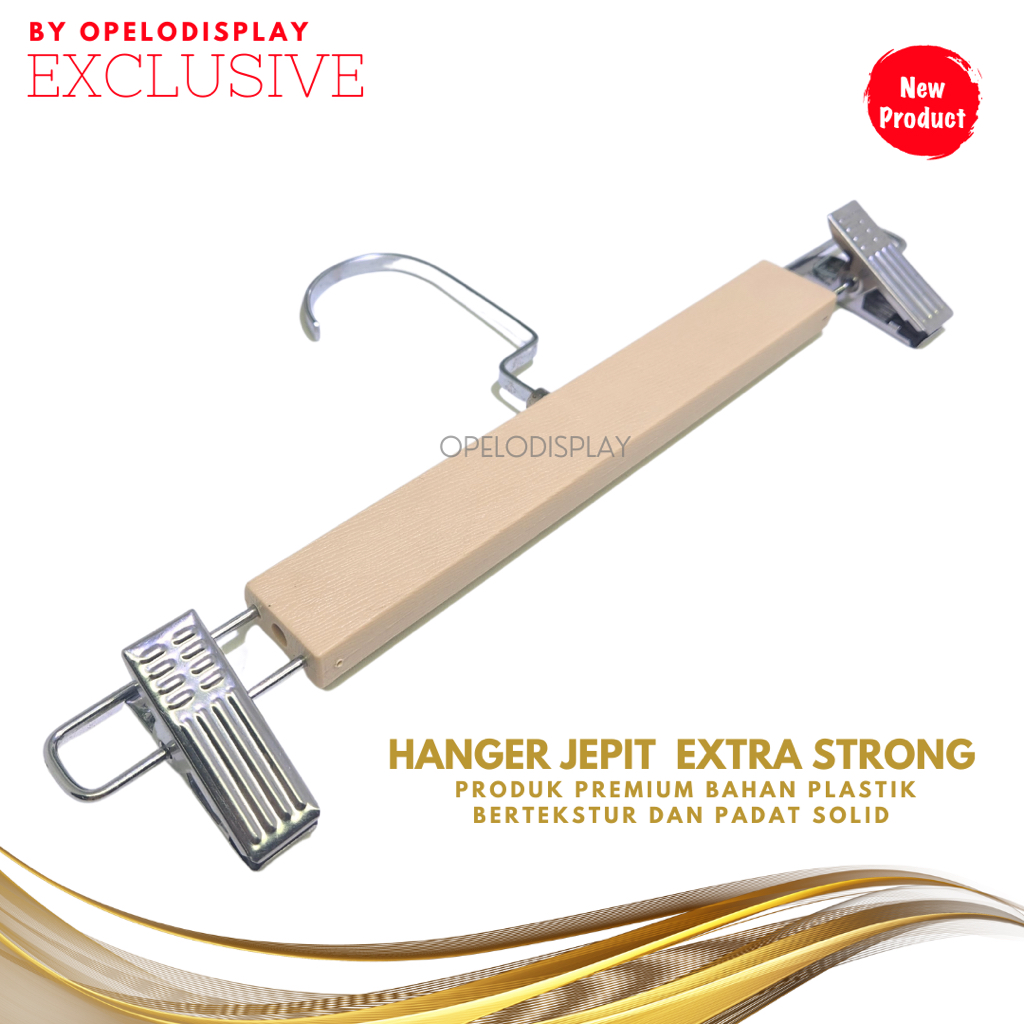 HANGER JEPIT CELANA PLASCLIP PREMIUM QUALITY HOOK SILVER GEPENG