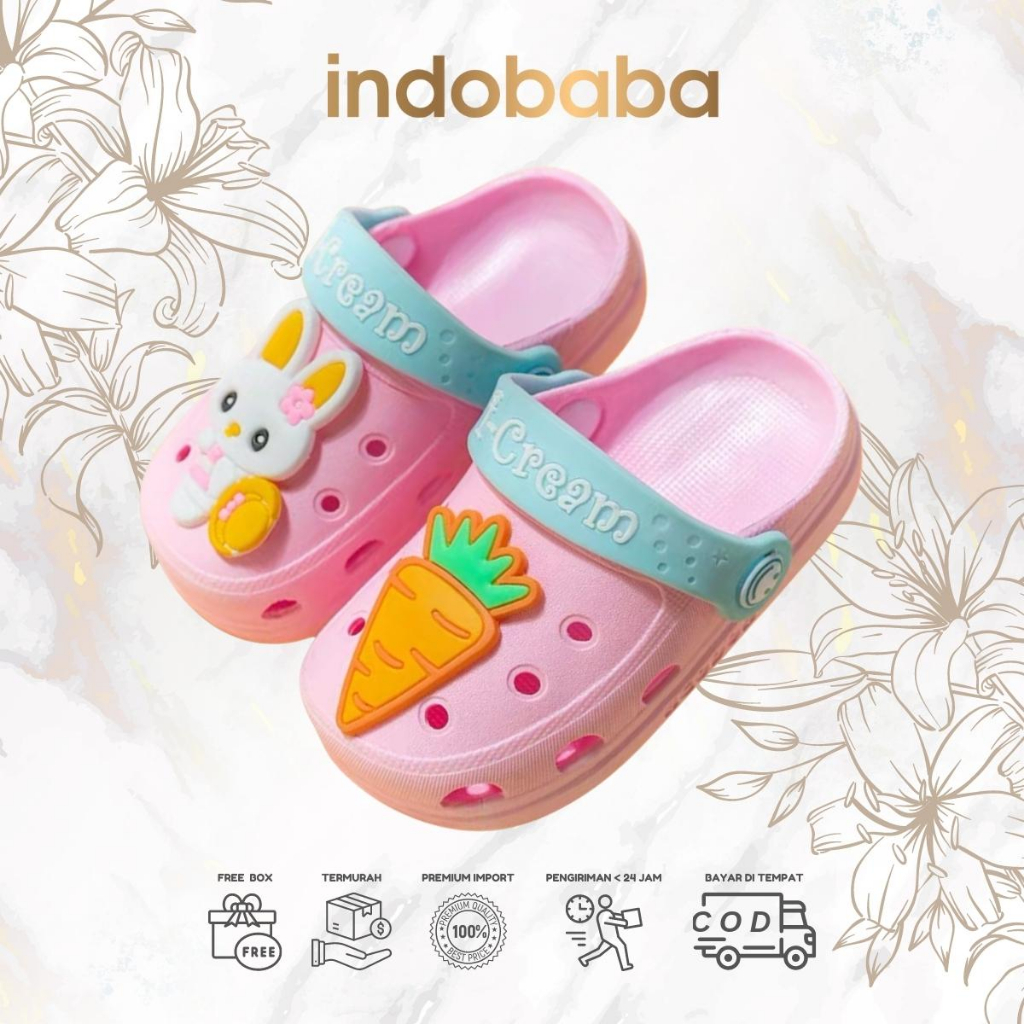 indobaba Sandal Anak Import Karakter Kartun Non-slip Cocok untuk anak laki-laki dan perempuan import S101