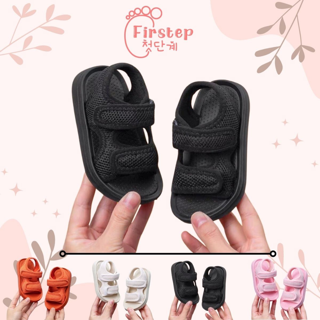 Firstep ❤️ Sandal Gunung Anak Polos Laki laki Perempuan  Sendal Anak Import Anti Slip FS107