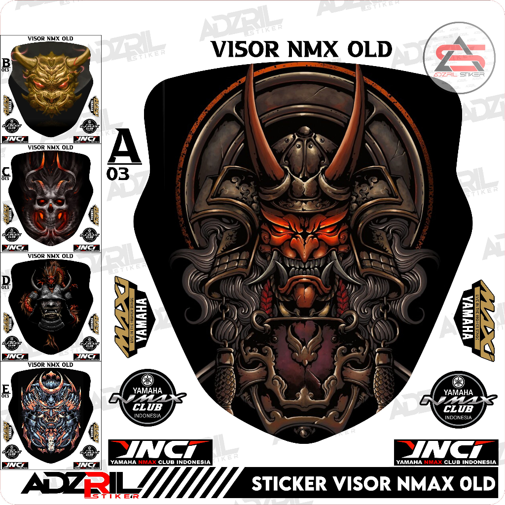 Stiker visor Winshield yamaha  Nmax Old 155  2015-2019 SAMURAI KEREN (013) / stiker  Winshield  gamb