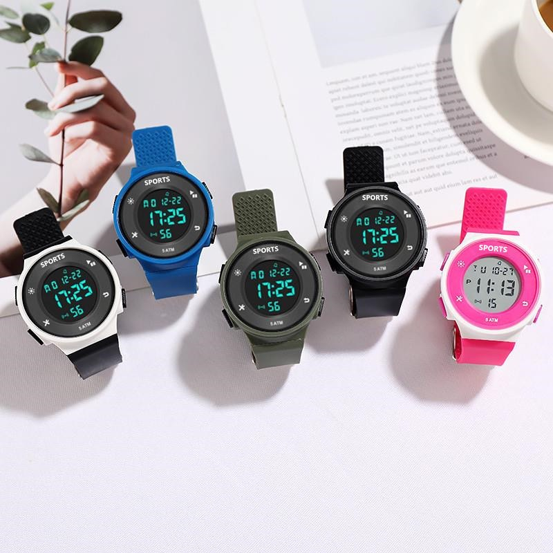 Jam Tangan Digital Sport Wach Kekinian Untuk Pria dan Wanita LED Strap Rubber Fashion Import