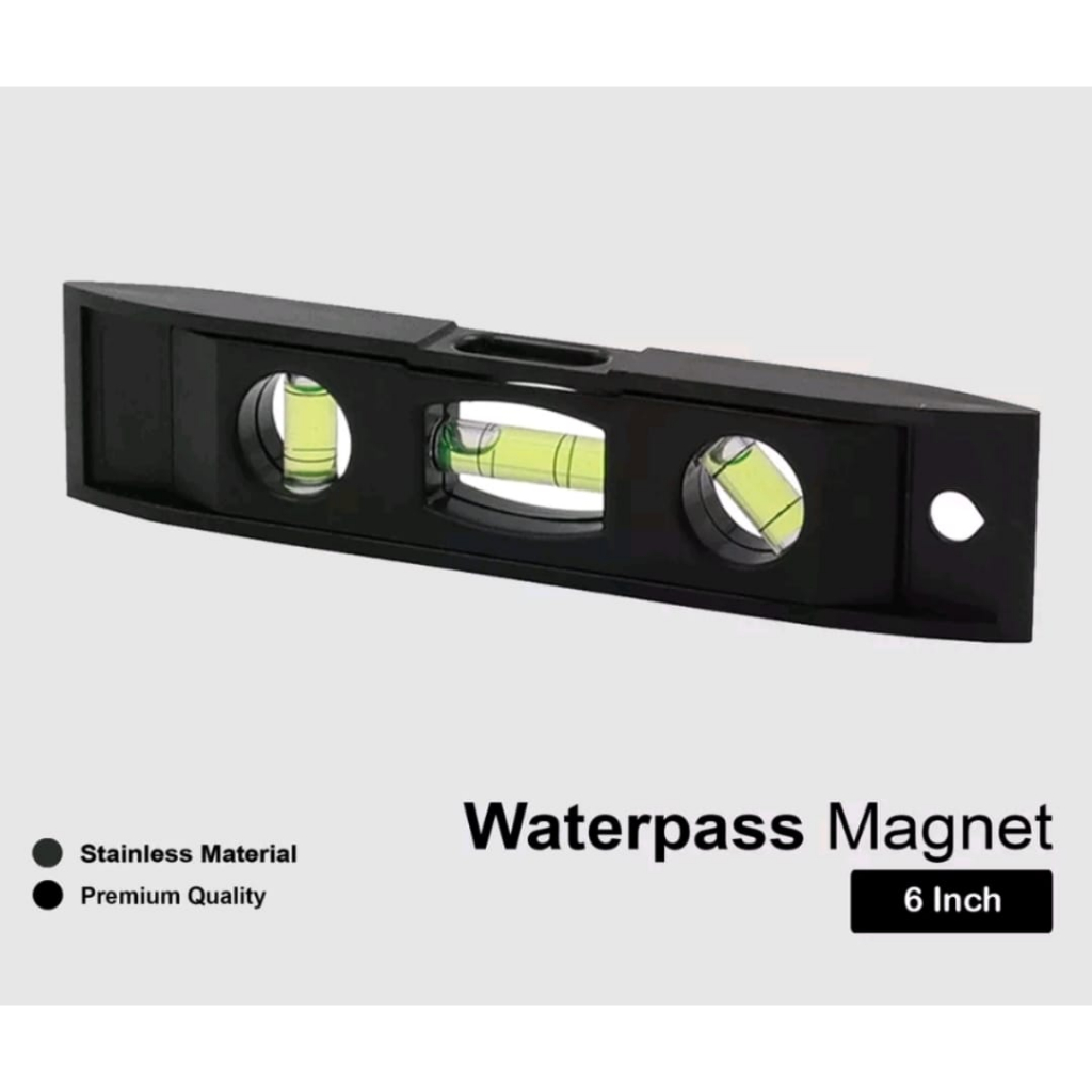 Waterpas Magnet 6 Inch I Waterpass 6 Inci I Alat Ukur Tukang