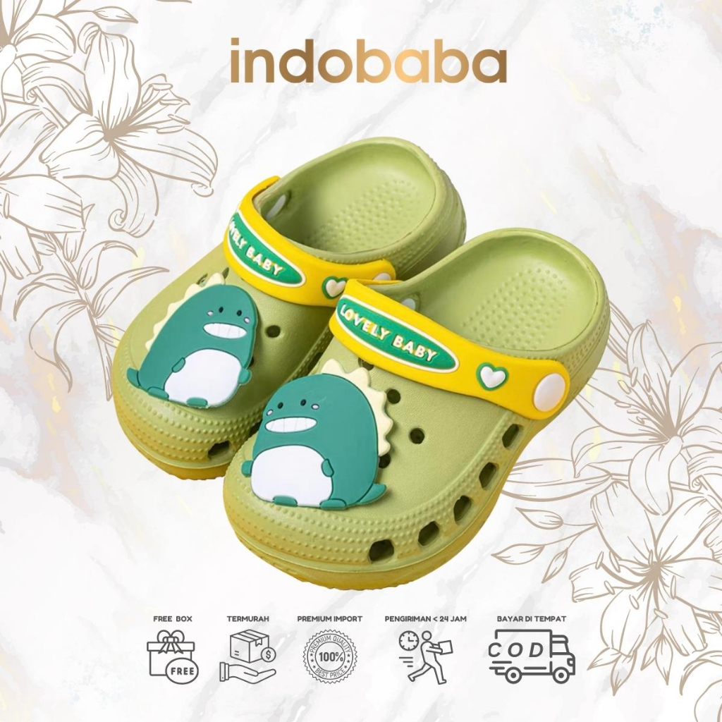 indobaba  Sandal Anak Import Bahan EVA Mario Aneka Warna Motif Kartun Karakter Sandal Karet EVA Import S103