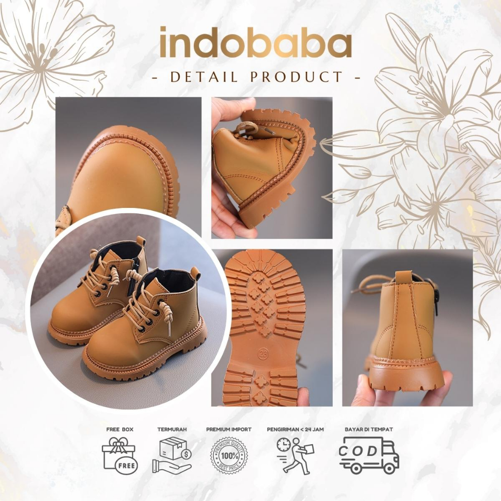 indobaba Sepatu Boots Sneakers Anak Import Unisex Size 21-25 S121