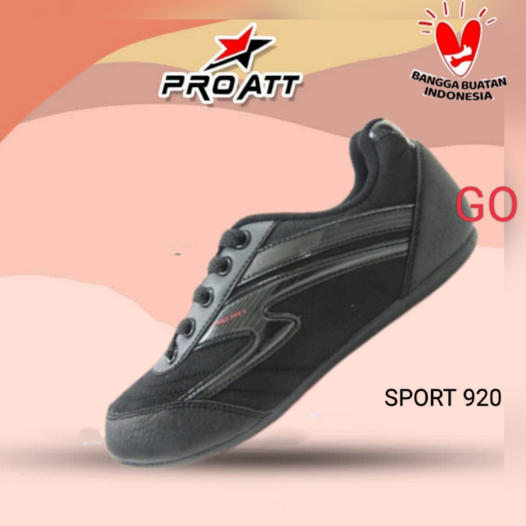 sogo PRO ATT sepatu sekolah hitam Sepatu PRO ATT Sport 920/921 Sepatu sneakers casual sport shoes sepatu kets TALI sepatu OLAHRAGA