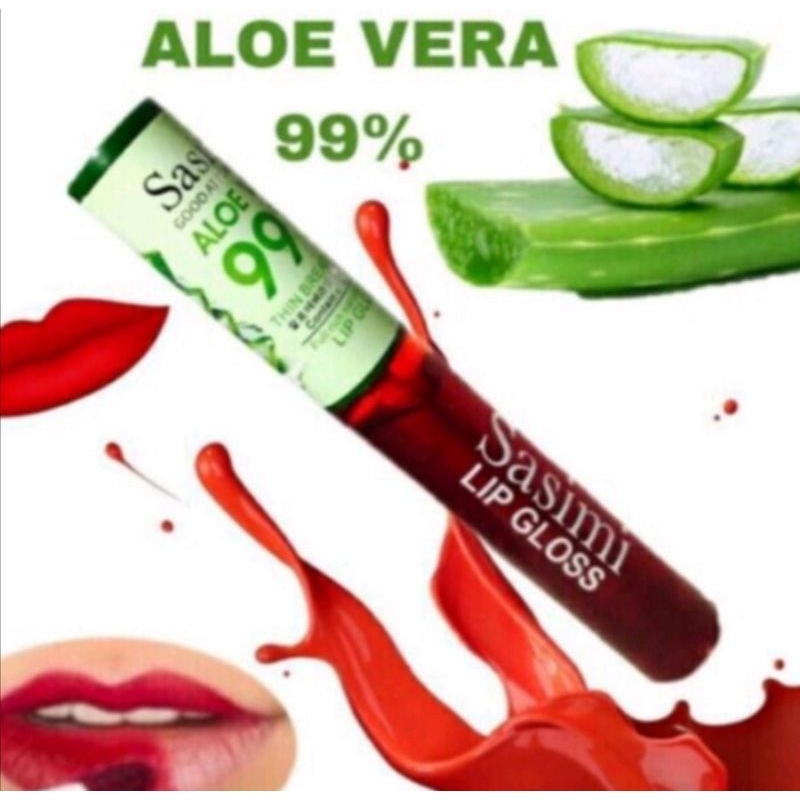 LIP TINT SASIMI 99% Aloevera Liptint Gloss Natural Colour