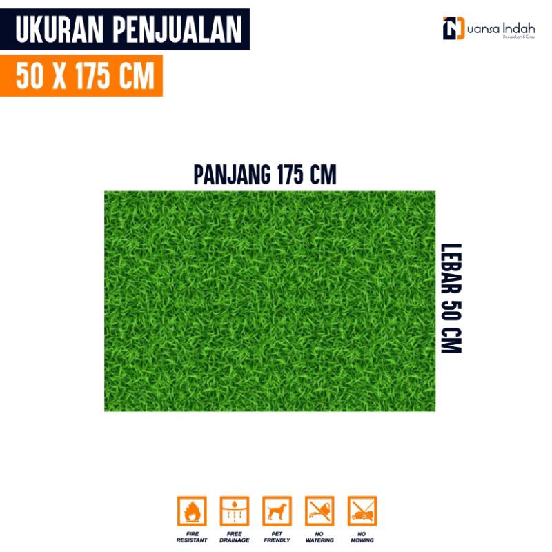 RUMPUT SINTETIS GOLF STANDAR UKURAN 50x175 CM