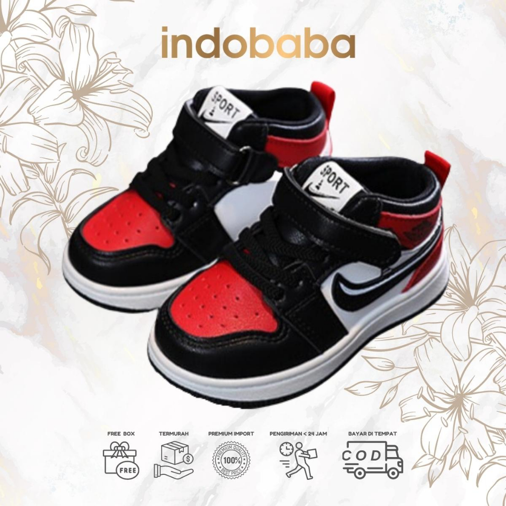 indobaba Sepatu Anak Perempuan Import Sneaker Anak Laki laki Import Usia 1-5 Tahun S174