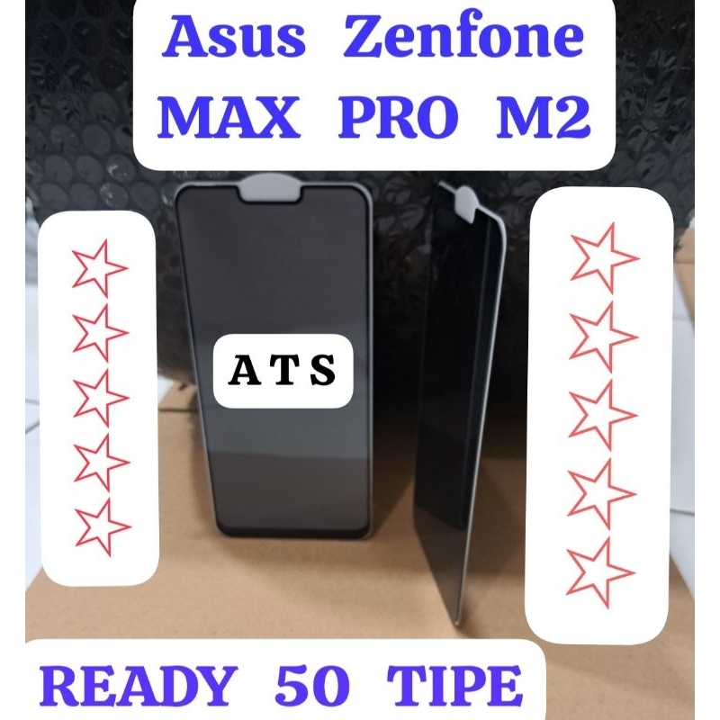 Tempered Glass Kaca Anti-Spy For Type Asus Zenfone Max Pro M2 , Ready 50 Tipe , Tg Tempered Glass Privacy Anti Spy Tipe Asus Zenfone Max Pro M2 , Melindungi Layar Hp Handphone Depan Tempered Glass Kaca Spy Hitam Gelap Black Tg Hitam Temper Tempered Glass