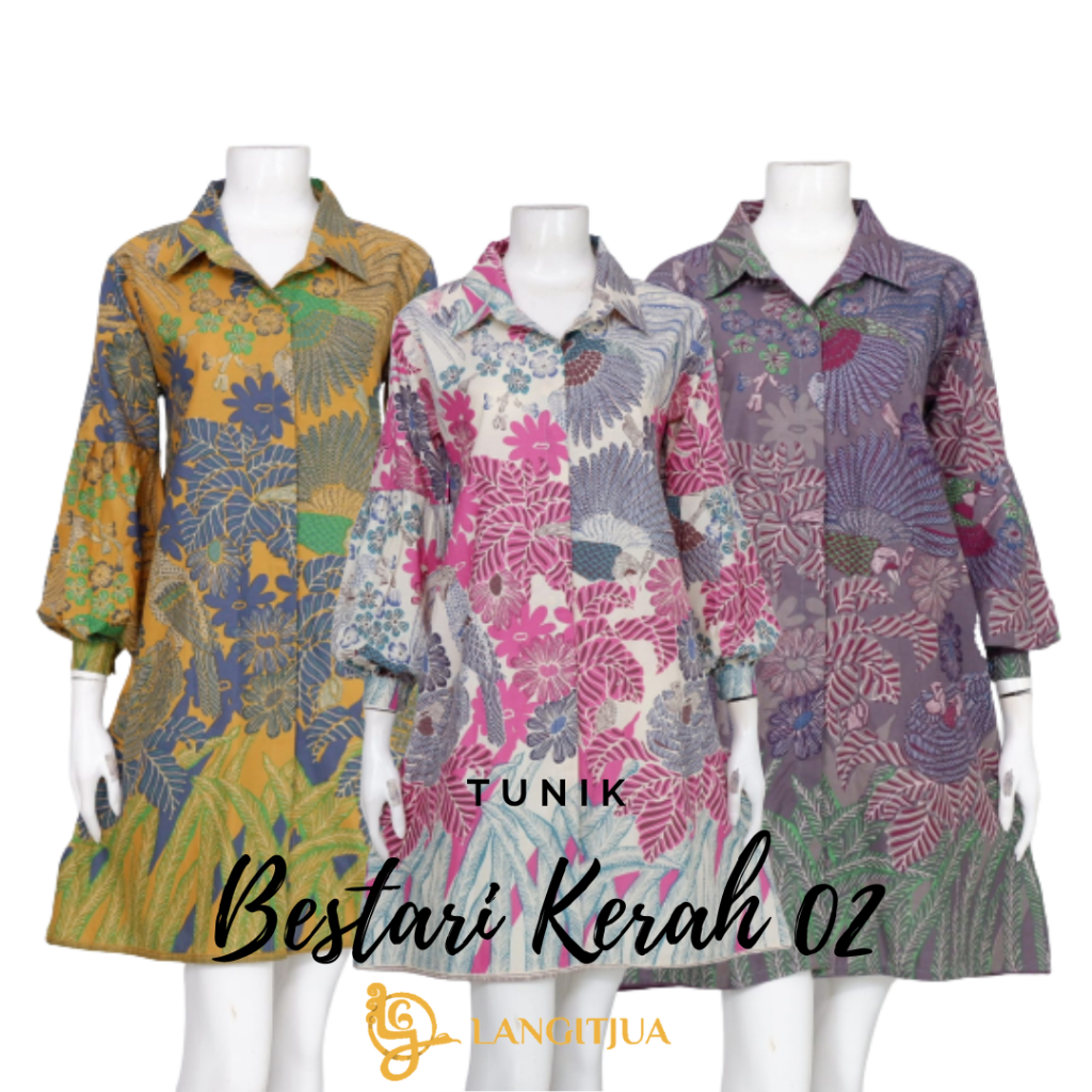 TUNIK BATIK SOLO BESTARI KERAH 02 | BAJU BATIK  BUSUI FRIENDLY