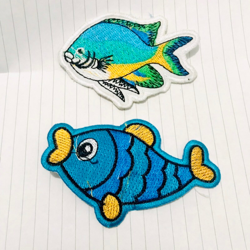Patch Bordir Ikan Hias Cantik Lucu