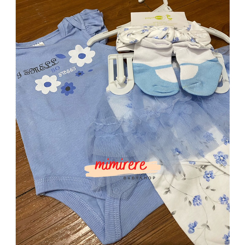 4in1 set Jumpsuit Legging Tutu Cotton Rib | Jumper Set Bayi PL Baby Mimirere