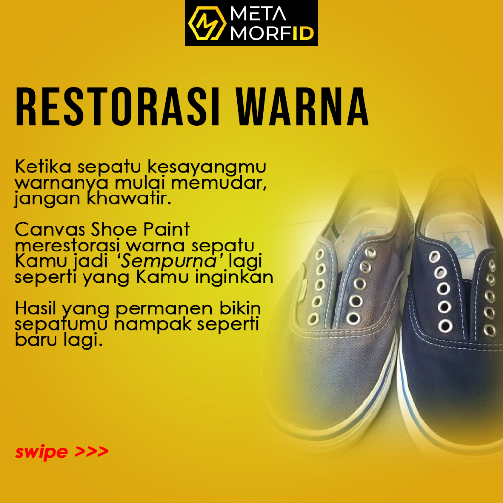 Metamorfid Shoe Paint Cat Sepatu Canvas Kanvas Dan Suede 50ml