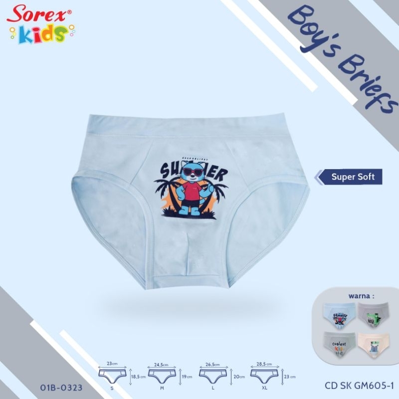 Sorex Kids SK GM 605 CD Anak Laki Boys Super Soft S,M,L,XL