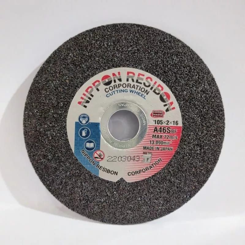 BATU GERINDA POTONG BESI 4" NIPPON RESIBON HITAM 4X2 / BATU POTONG GRINDA 4 INCH 4 X 2 NIPPON RESIBO