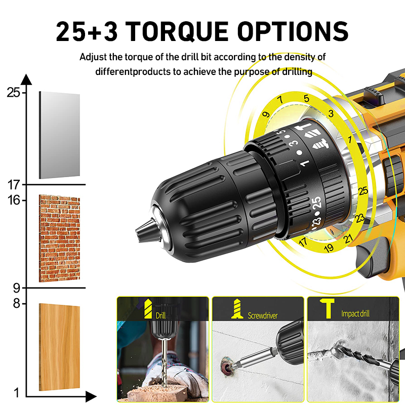 INT Mesin bor baterai multifunctional toolbox impact drill bor listrik bor beton Multifunctional toolbox--B511 Pro