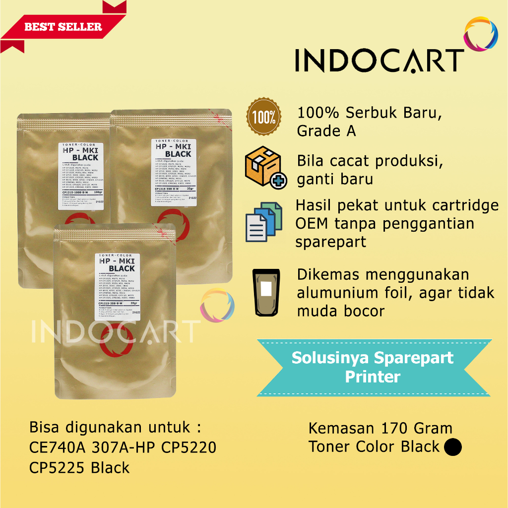 Serbuk Toner Warna MPCPT-508A-HP M552 M553 M577-170gr-Black