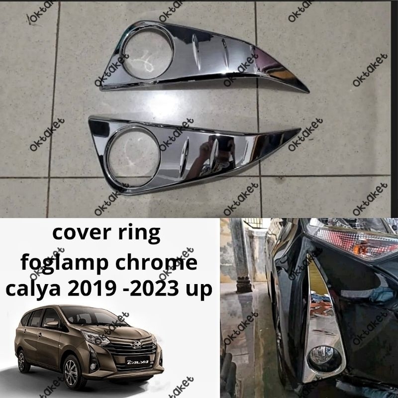 Cover lampu kabut Calya 2019 2020 2023/ cover foglamp cover chrome