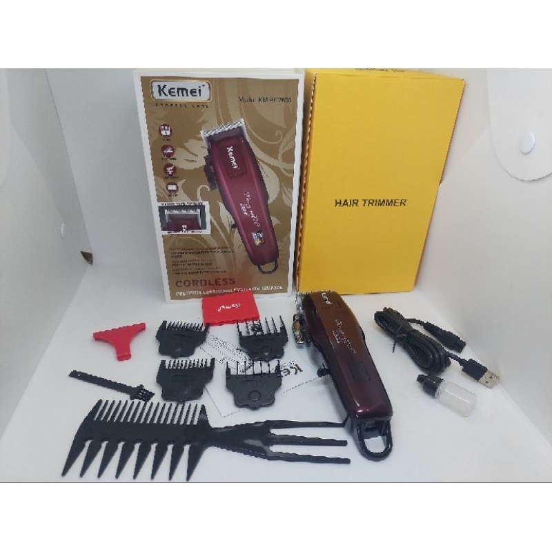 Mesin Cukur Rambut Kemei KM PG 2600 Rechargeable Alat Potong Rambut 100% Original