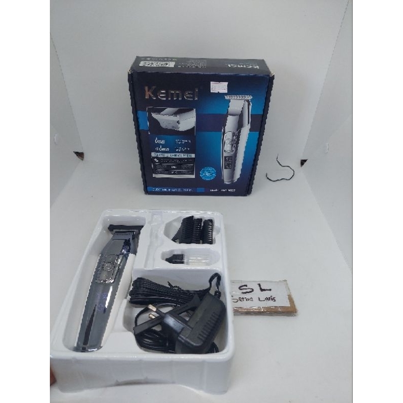 KEMEI 5027 ORIGINAL - ALAT MESIN CUKUR RAMBUT CAS TRIMMER KM5027 KM-5027 LCD DIGITAL