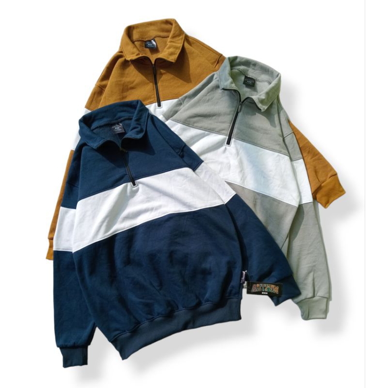 Sweater Rugby Halfzip original - Rugby halfzipper - Hoodie distro original - Sweater distro - Hoodie