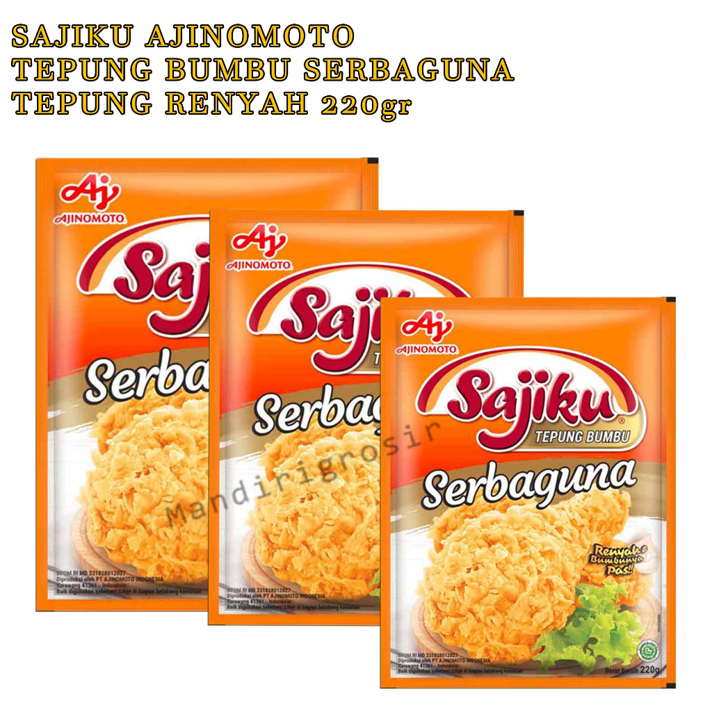 Tepung Bumbu * Sajiku Ajinomoto * Tepung Renyah Serbaguna * 220gr