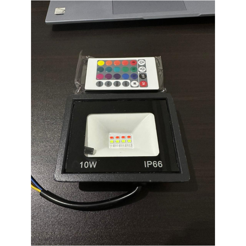 Flood Light 10w 10 Watt RGB Colour Warna Warni Lampu Led Sorot