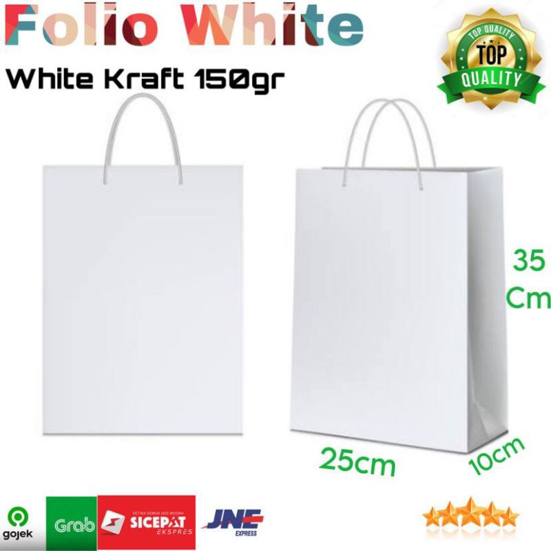 

Tas Souvenir Goodie bag / Tas paper bag kertas putih / paperbag putih