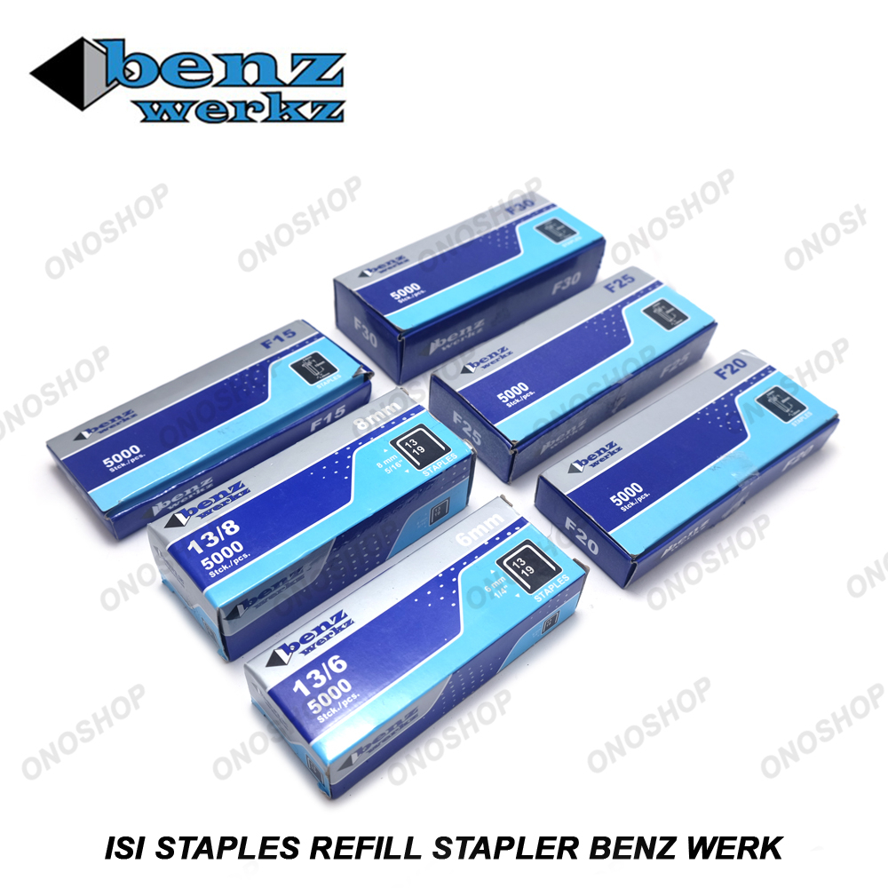 

Isi Staples Refill Stapler Benz Werk - 13/8 - 8 mm