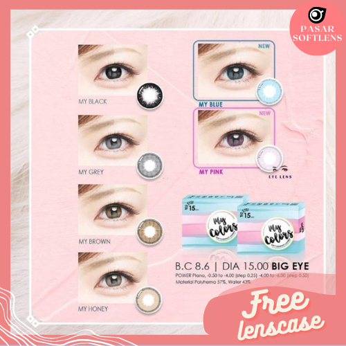 SOFTLENS MY COLOR MINUS (-2.75 SD -6.00) BY OMEGA FREE LENSCASE