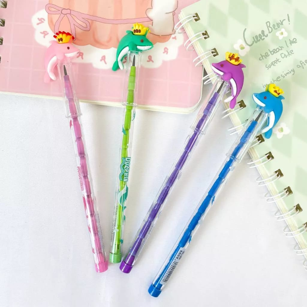 

Pensil Peluru isi refill Benzia Bensia Pencil Susun Lumba-Lumba Superhero Donat