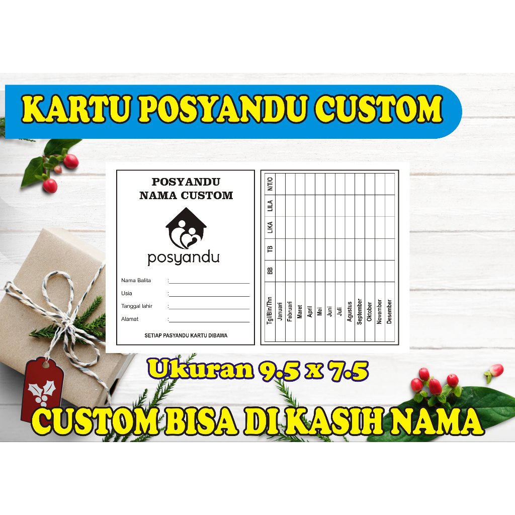 

KARTU POSYANDU CUSTOM