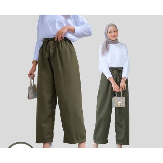 CELANA KULOT PANTS TALI PITA PREMIUM-ARMY