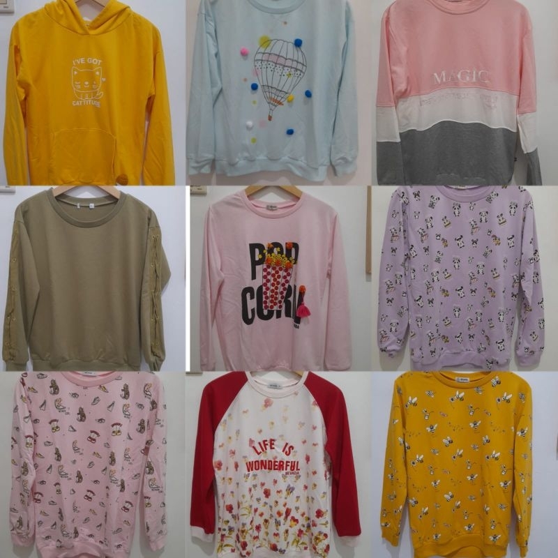 Sweater nevada, thrift sweater, thrift crewneck, preloved sweter nevada, sweater wanita, sweter lucu