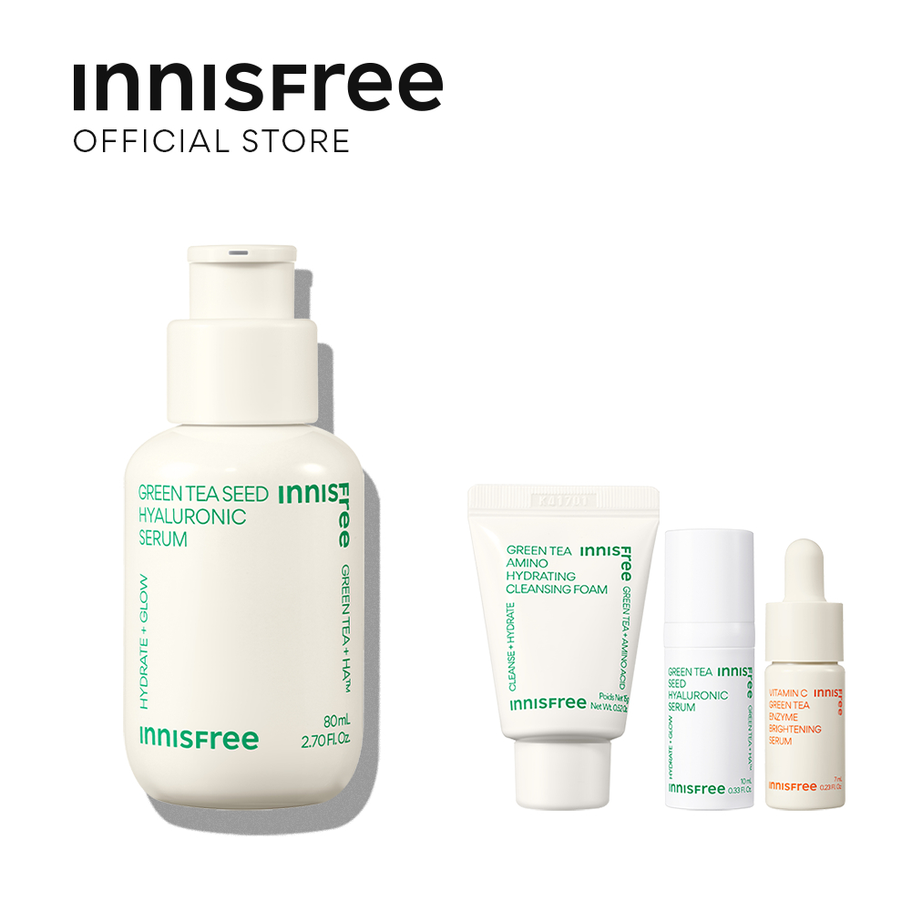 Buy 1 Get 2 Innisfree Green Tea Hyaluronic Serum Bundle