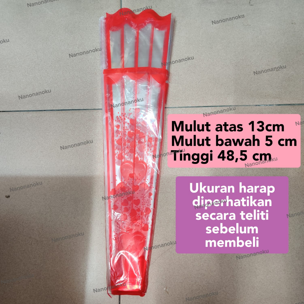 [±100 LBR] Plastik Bunga / Mawar / Rose Sleeve BESAR TINGGI