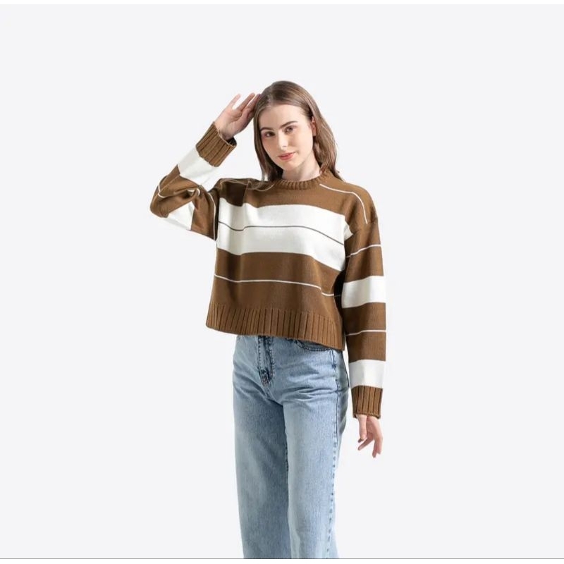 NIGOO Suji Knit Crop Sweater