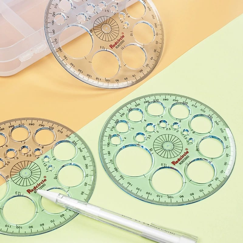 [ORGM] Alat Tulis Kantor Perlengkapan Sekolah Penggaris Lingkaran Penggaris Busur 360 Derajat