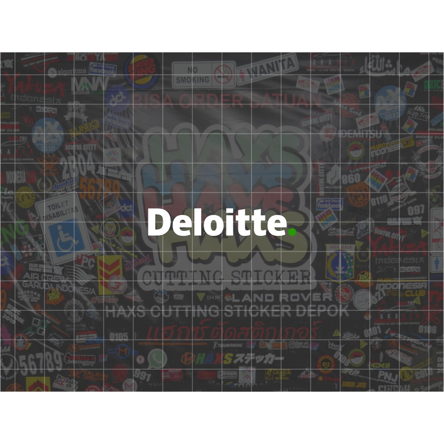 Cutting Sticker Deloitte Ukuran 5 Cm Untuk Motor Mobil