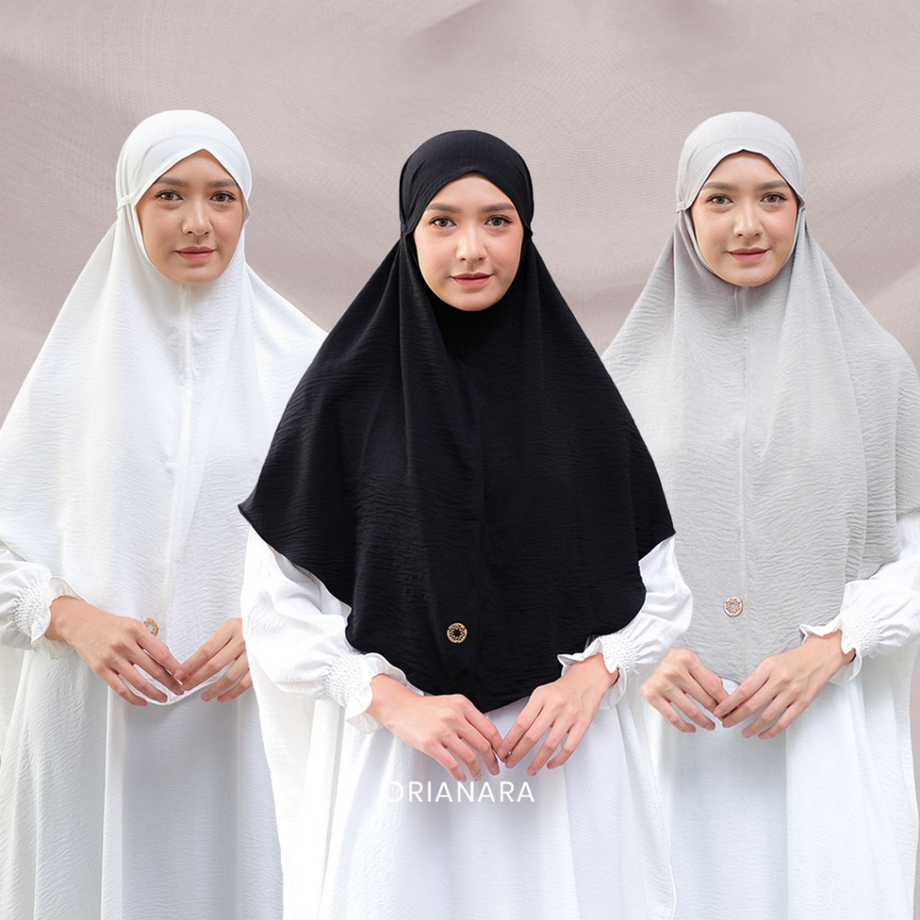 Orianara FATEEN BERGO Kerudung Hijab Instan Tali Polos