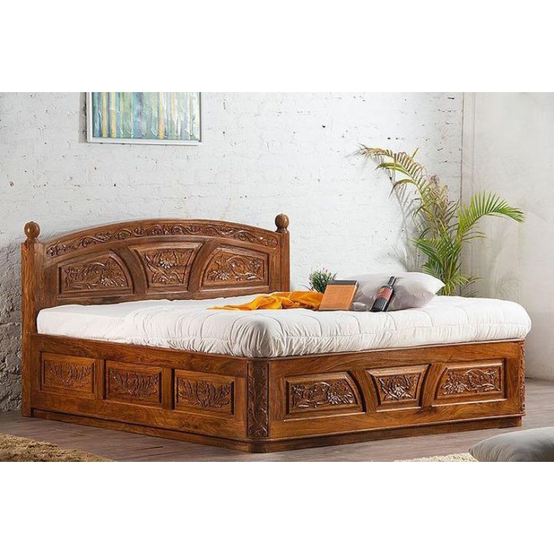 REYNA - Dipan Kayu Jati Minimalis - Ranjang Kayu Jati Minimalis - INDOJAVAMEUBLE