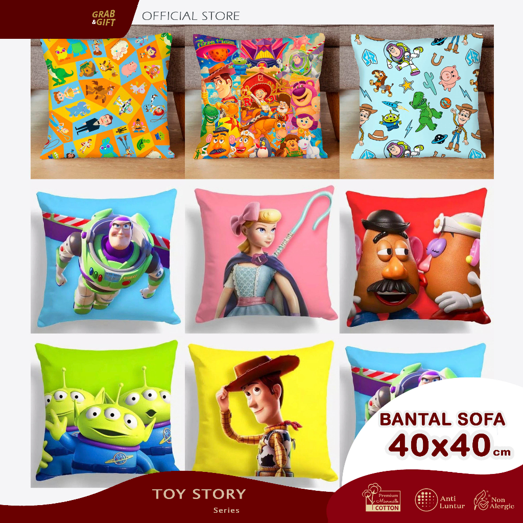 Bantal Sofa Toy Story 40x40 cm Pillow Cushion Anak Kartun Cartoon