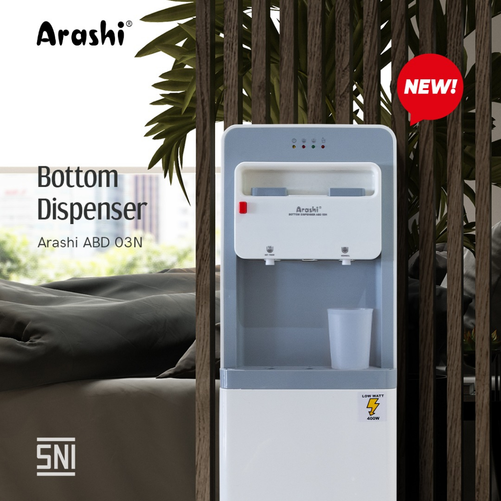 Dispenser Air Minum Galon Bawah Arashi ABD-03N Normal Dan Panas