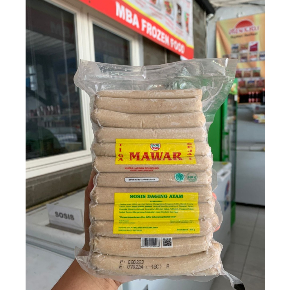 MAWAR Sosis daging ayam / chicken sausage (Tiga Sejati) 800gr