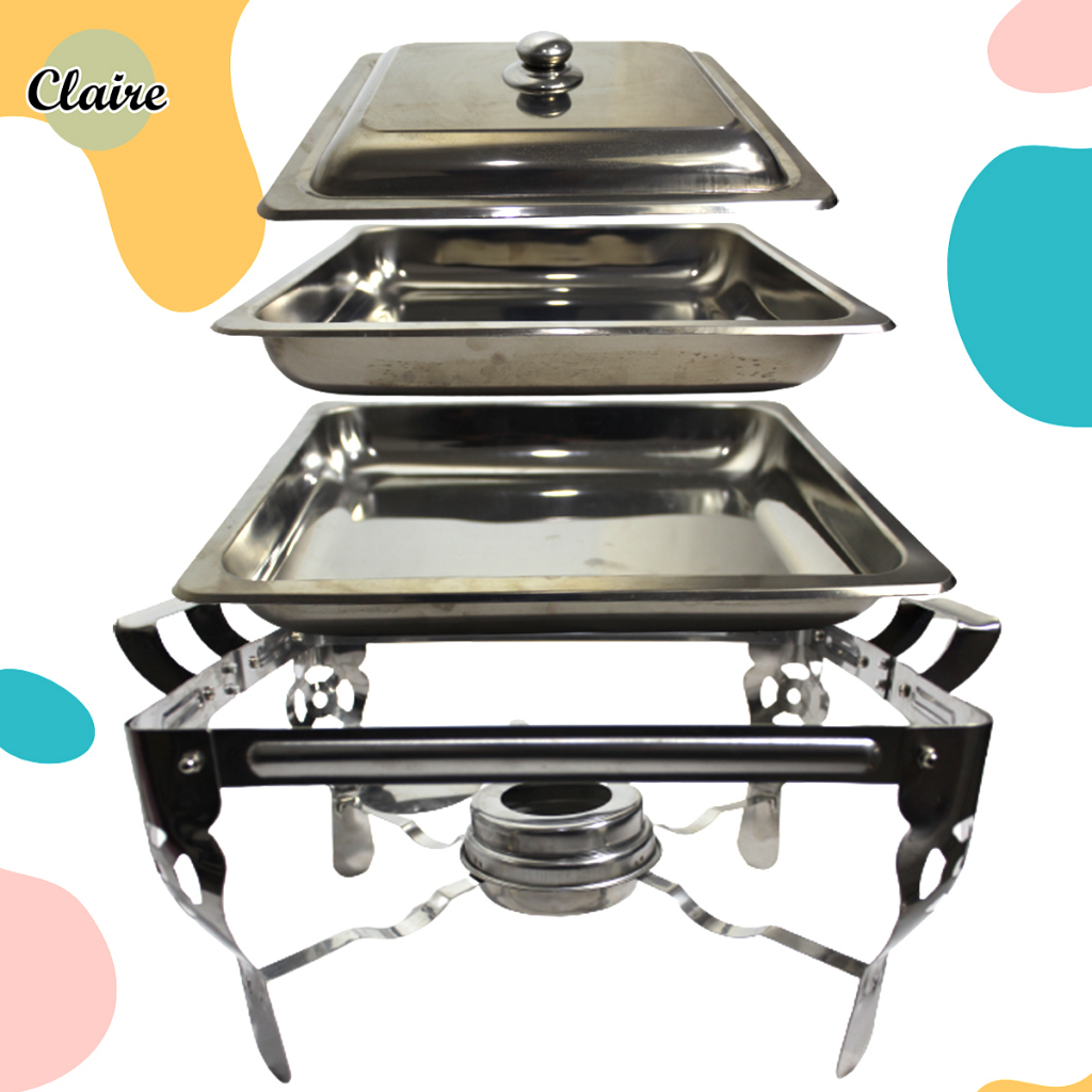 Prasmanan Set Wadah Saji Stainless Steel / Fast Food Dish Prasmanan