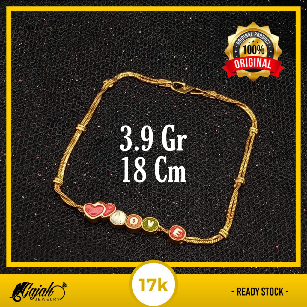 Gelang Emas 17K - 3.9 Gr Kadar 750 - 5399