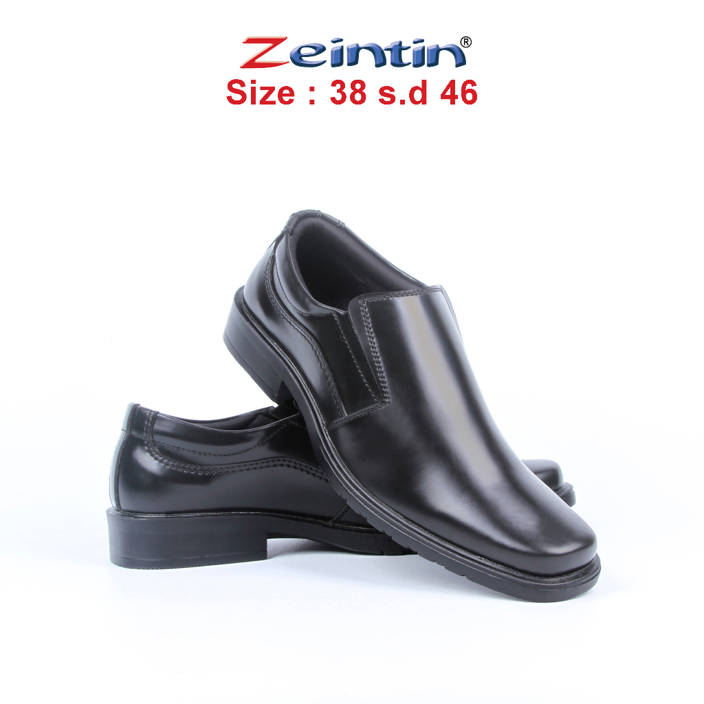Zeintin - Sepatu Pantofel Pria Bahan Kulit Sintetis Pantofel Pria Kerja Kantor Formal Big Size Original Zeintin BJ