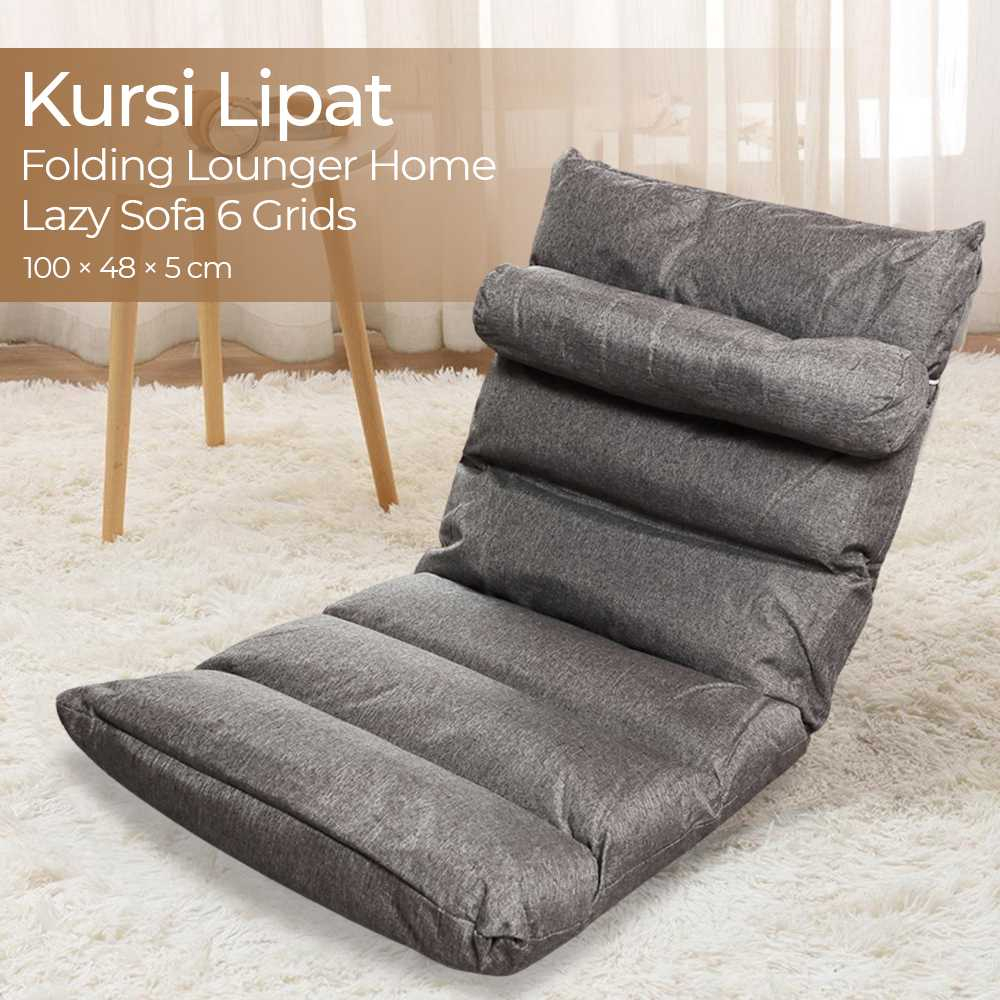 Kursi Lipat Folding Lounger Home Lazy Sofa 6 Grids Dekorasi Cantik Nordic Desain Elegan Kursi Berkualitas