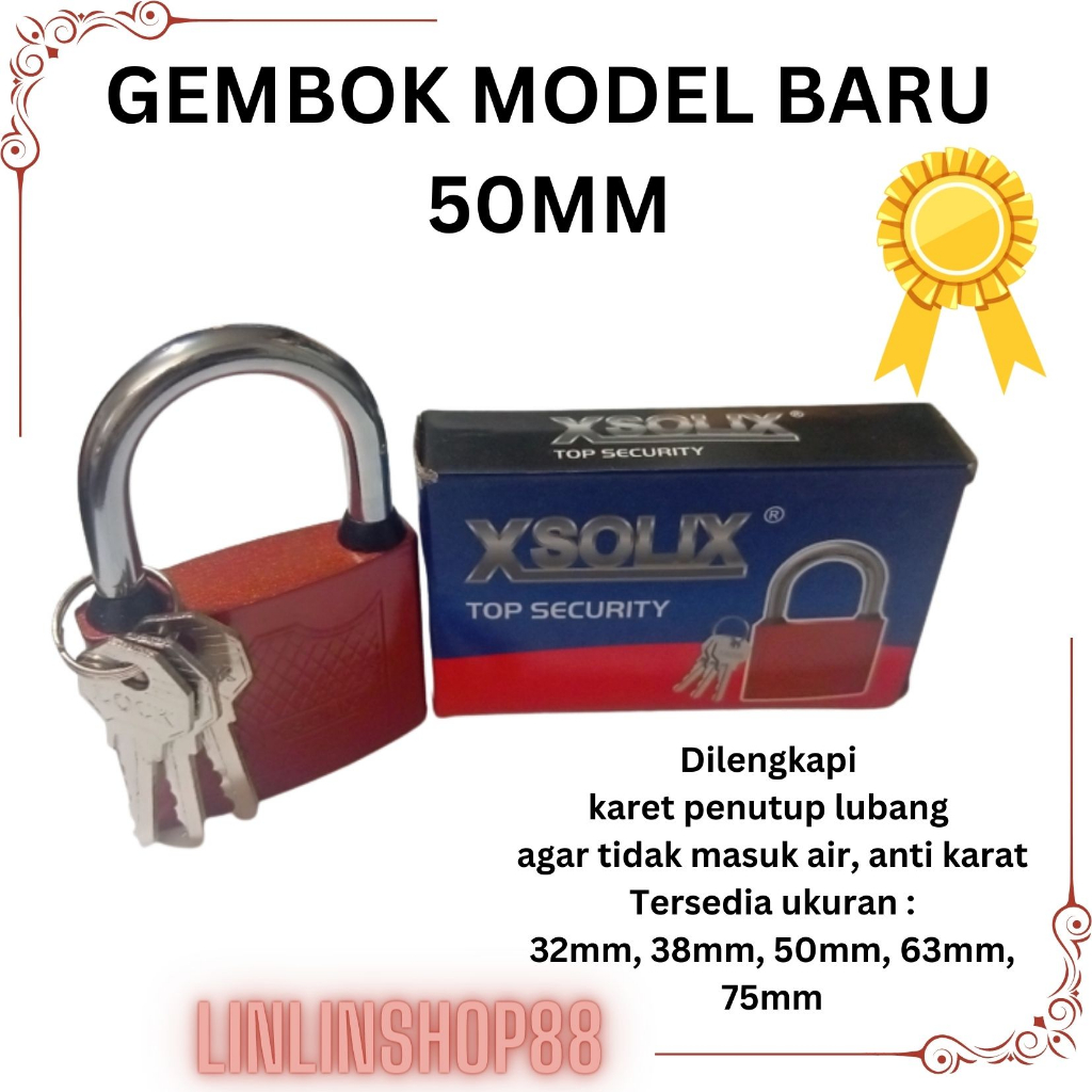 Gembok Rumah Pagar Model Baru XSOLIX Anti Karat